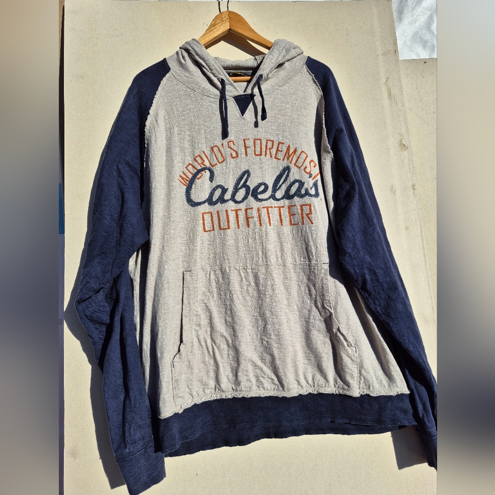 Cabela's 100% Cotton Long Sleeve Hooded Shirt Mens XL